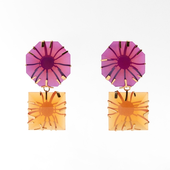 Rare zara statement earrings - Picture 2 of 7